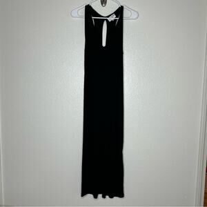 Feel the Piece Black V Neck Midi Dress Medium Large